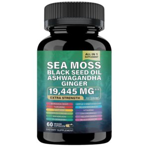 Sea Moss Black Seed Oil Ashwagandha Ginger Turmeric Capsules