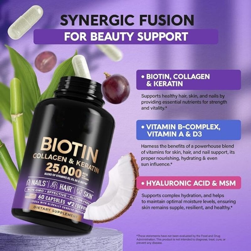 Biotin Capsules for Hair and Skin - High-Quality Nutritional Supplements - Image 3