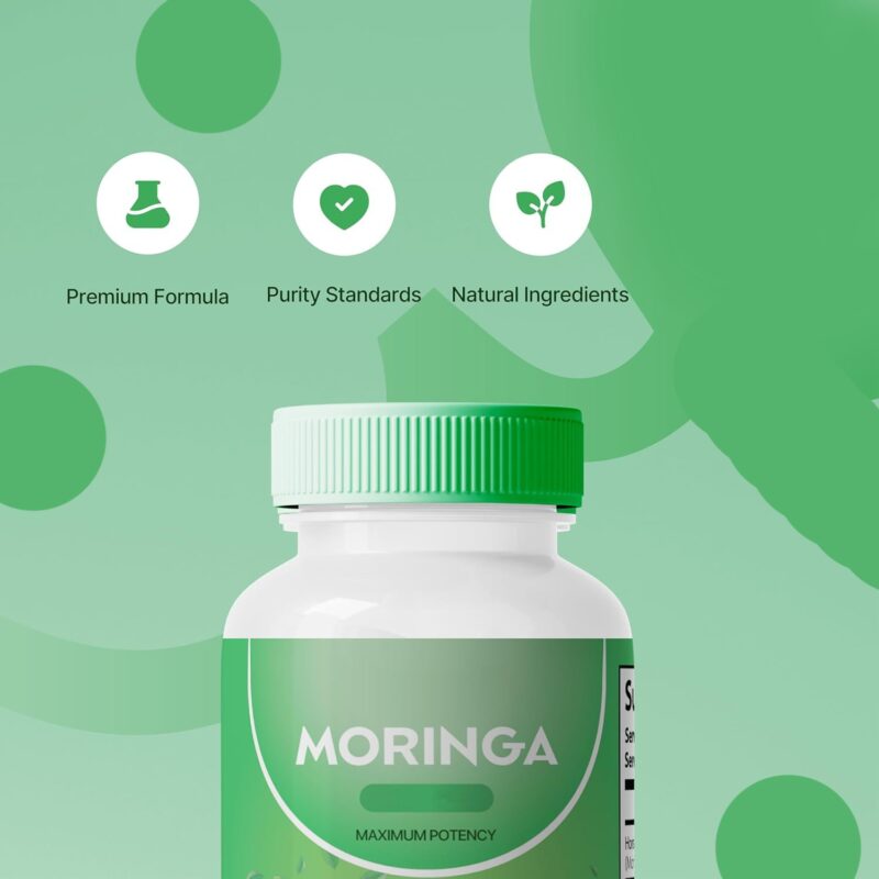 Moringa Capsules | Moringa Powder Capsules - 800mg - Image 2
