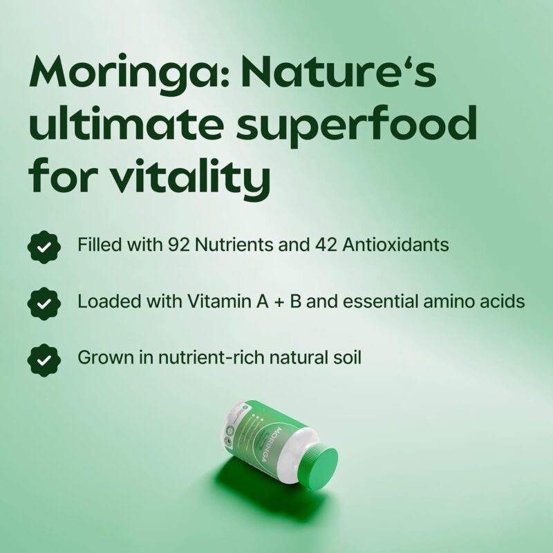 Moringa Capsules | Moringa Powder Capsules - 800mg - Image 4
