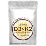 Vitamin D3 + K2 Softgels: 2-in-1 Formula for Bone, Joint & Immune Support